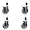 Service Caster 5'' Semi Steel Swivel 1-3/8'' Expanding Stem Caster Set 2 Total Lock Brakes, 4PK SCC-EXTTL20S515-SSR-2-S-2-138 - alternate 1